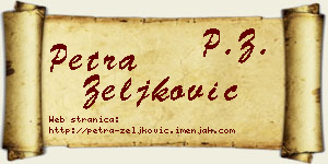 Petra Zeljković vizit kartica